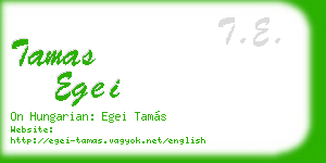 tamas egei business card